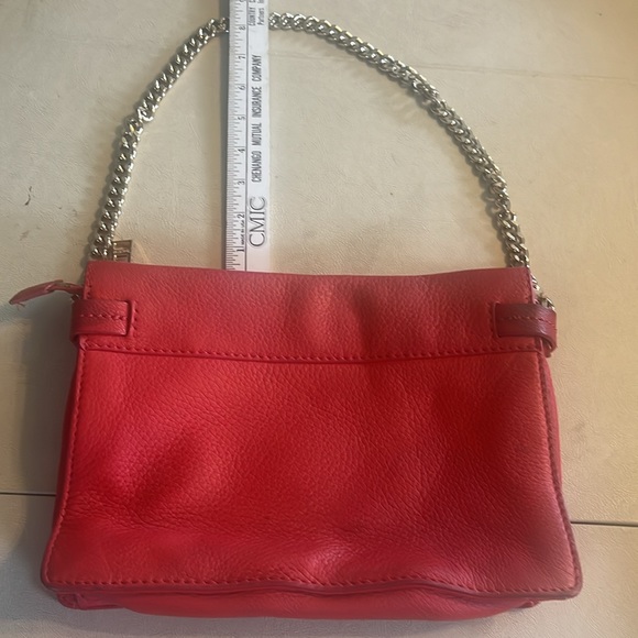 Botkier red leather Handbag soft zip top and chain strap - Picture 5 of 5